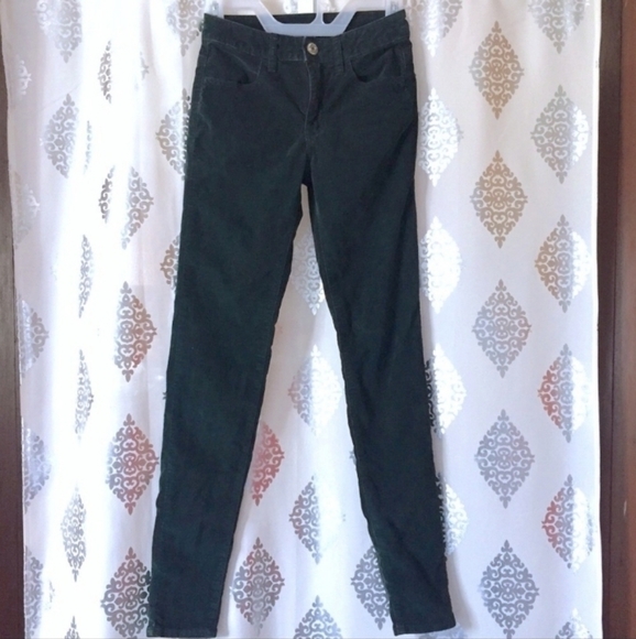 COPY - American Eagle Outfitters Emerald Green High Rise Corduroy Jeggings - Picture 2 of 6